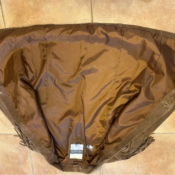 Accents women’s small fringe, leather cowgirl rodeo jacket - Picture 7 of 10